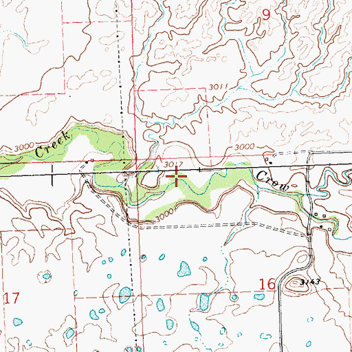 Topographic Map of 20N21W16BBA_01 Well, MT