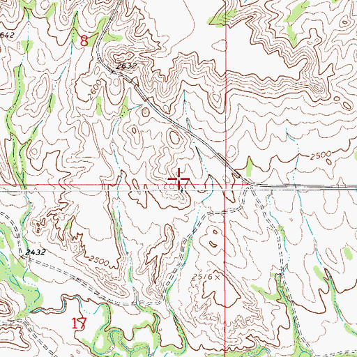 Topographic Map of 20N56E08DDCD02 Well, MT