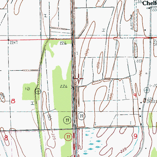 Topographic Map of Ditch Number 6, AR