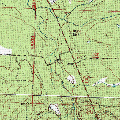 Topographic Map of 20N16W07CABB01 Well, MT