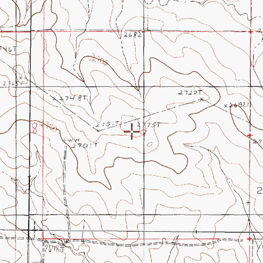 Topographic Map of 20N46E09BDDC01 Well, MT