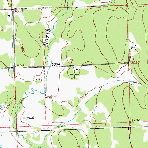Topographic Map of 20N19W07DBB_01 Well, MT