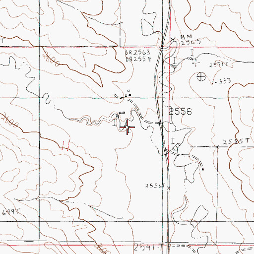 Topographic Map of 20N46E11ADBC01 Well, MT