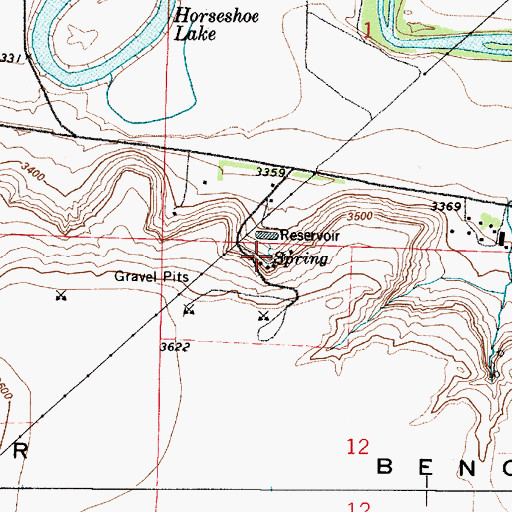 Topographic Map of 20N02E01CCCC01 Spring, MT