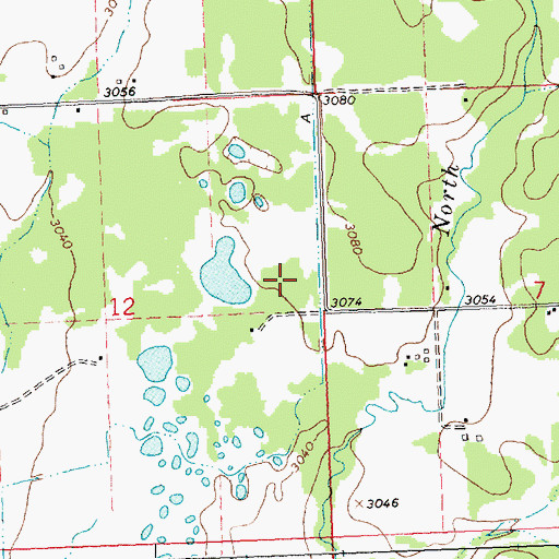 Topographic Map of 20N20W12ADD_01 Well, MT