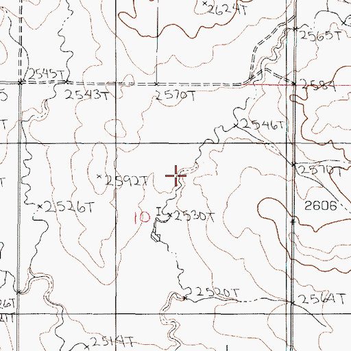 Topographic Map of 20N47E10ACBD01 Well, MT