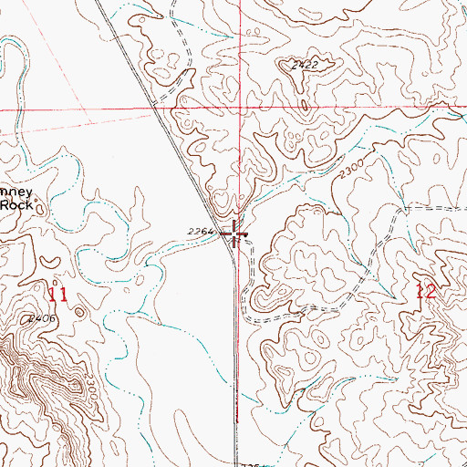 Topographic Map of 20N56E12BCBC01 Well, MT