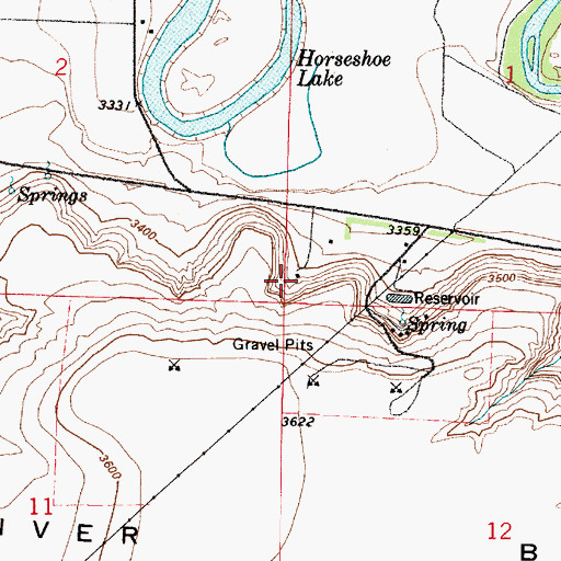 Topographic Map of 20N02E01CCCB01 Well, MT