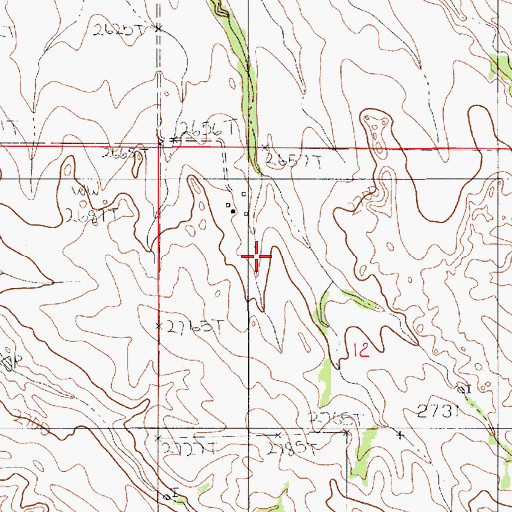 Topographic Map of 20N52E12BAC_01 Well, MT