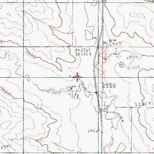 Topographic Map of 20N46E11AACC01 Well, MT