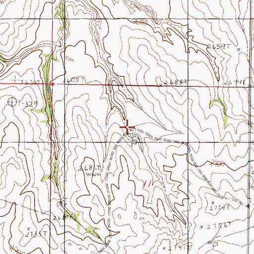 Topographic Map of 20N45E11BADC01 Well, MT