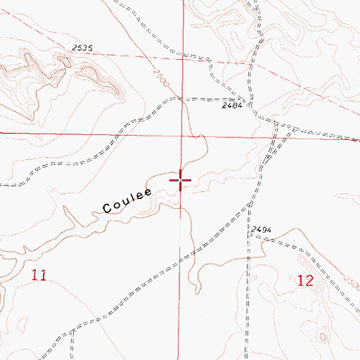 Topographic Map of 20N40E12B___01 Well, MT