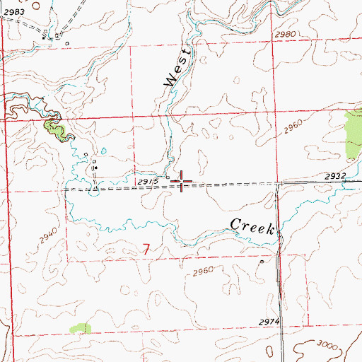 Topographic Map of 20N20W07ABDD01 Well, MT