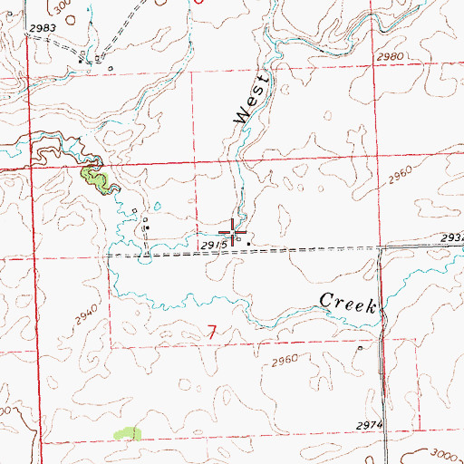 Topographic Map of 20N20W07ABDC01 Well, MT