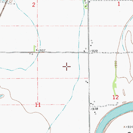 Topographic Map of 20N58E11AA__01 Well, MT