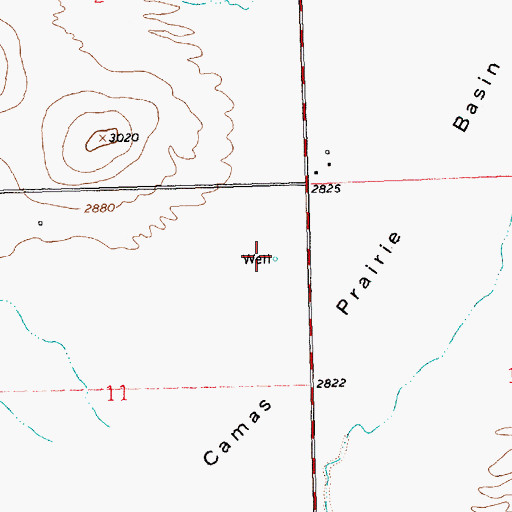 Topographic Map of 20N24W11AADC01 Well, MT