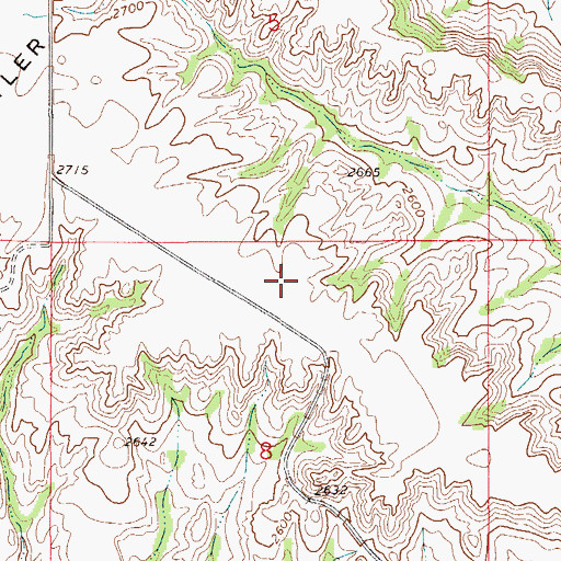 Topographic Map of 20N56E08ABCC01 Well, MT