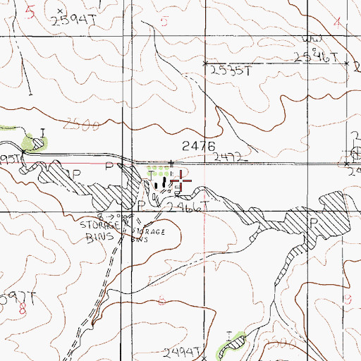 Topographic Map of 20N48E08AAAC02 Well, MT