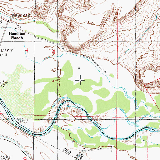 Topographic Map of 20N03W04D___01 Well, MT