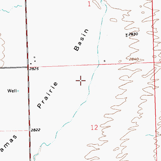 Topographic Map of 20N24W01DCCD01 Well, MT