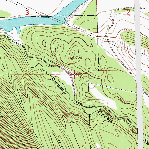 Topographic Map of 20N27W10AAAB01 Well, MT