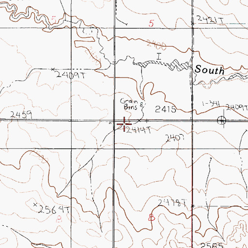 Topographic Map of 20N49E08ABBA01 Well, MT