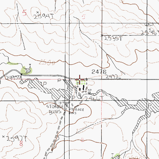 Topographic Map of 20N48E08AABA01 Well, MT