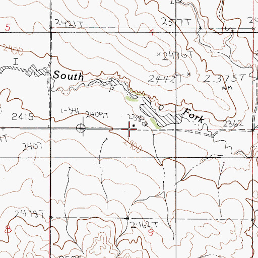 Topographic Map of 20N49E04CDDC01 Well, MT