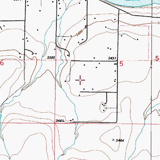 Topographic Map of 20N02E05CBDA01 Well, MT