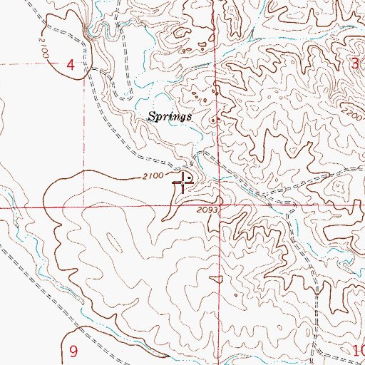 Topographic Map of 20N59E04DDDB01 Well, MT