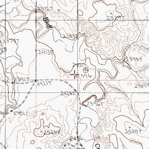 Topographic Map of 20N50E12BABA01 Well, MT