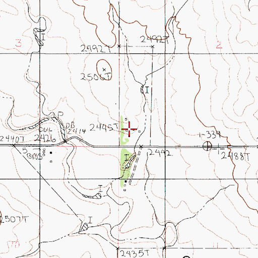 Topographic Map of 20N48E02CCCC01 Well, MT