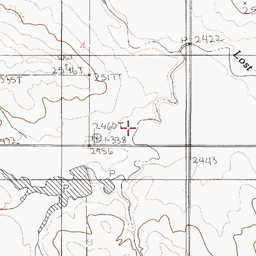 Topographic Map of 20N48E04DCDD01 Well, MT