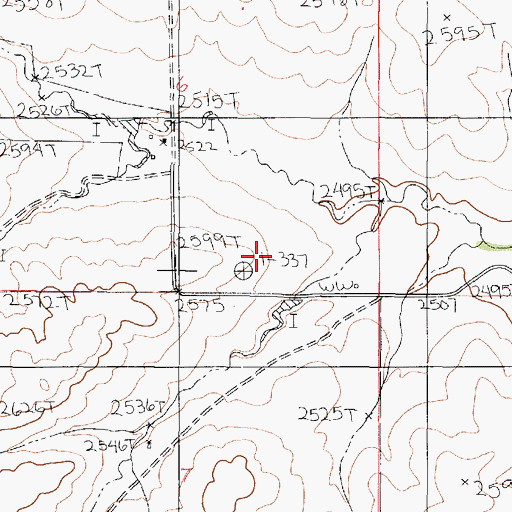 Topographic Map of 20N48E06DCDD01 Well, MT