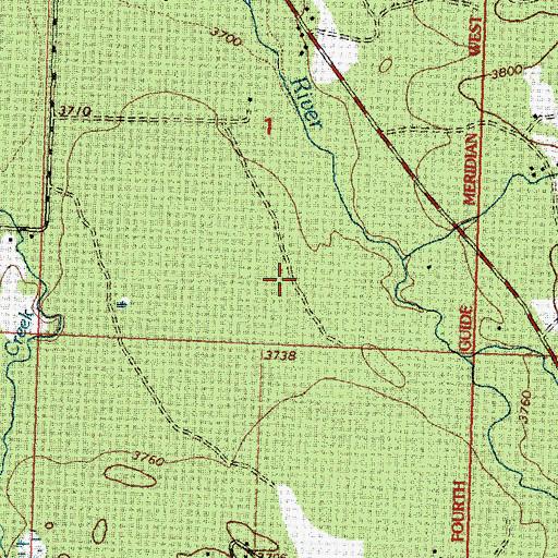 Topographic Map of 20N17W01DCBD01 Well, MT