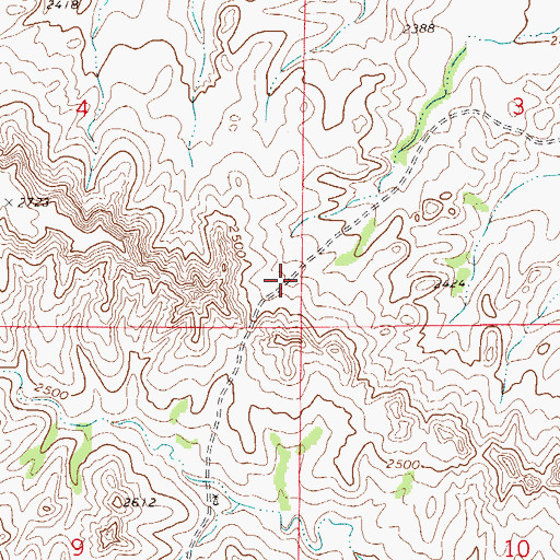 Topographic Map of 20N56E04DDDA01 Well, MT