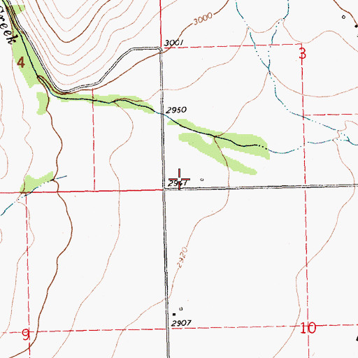 Topographic Map of 20N24W03CCCD01 Well, MT