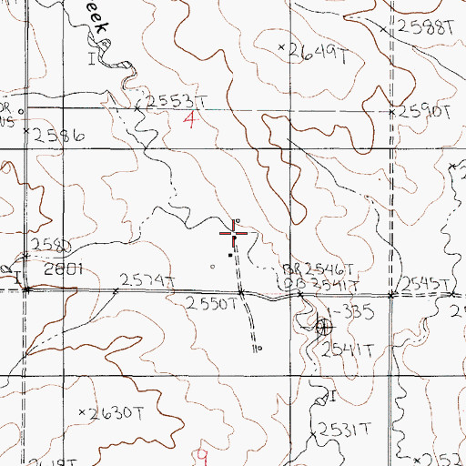 Topographic Map of 20N47E04DCBD01 Well, MT