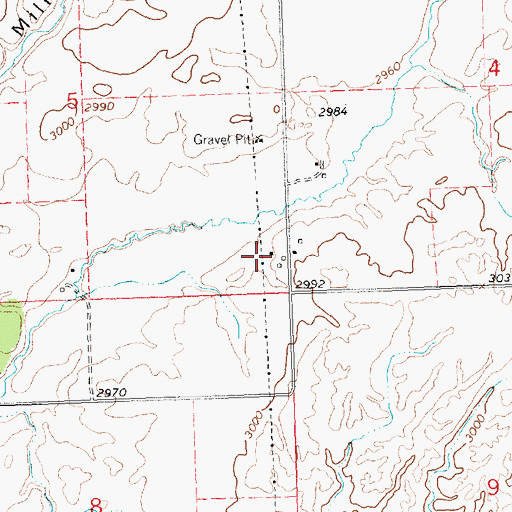 Topographic Map of 20N20W05DDD_01 Well, MT