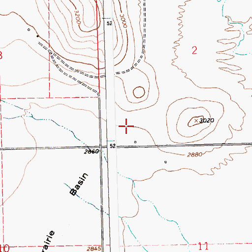 Topographic Map of 20N24W02CCD_01 Well, MT