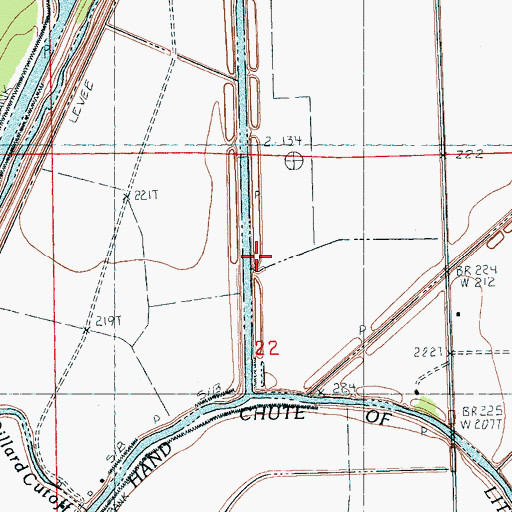 Topographic Map of Ditch Number 63, AR