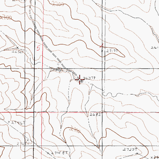 Topographic Map of 20N46E04CACC01 Well, MT