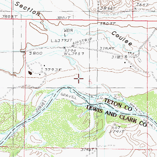 Topographic Map of 20N04W05____01 Well, MT