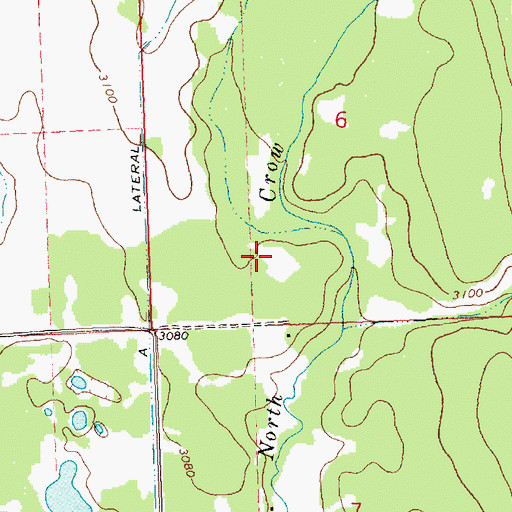 Topographic Map of 20N19W06CDBC01 Well, MT