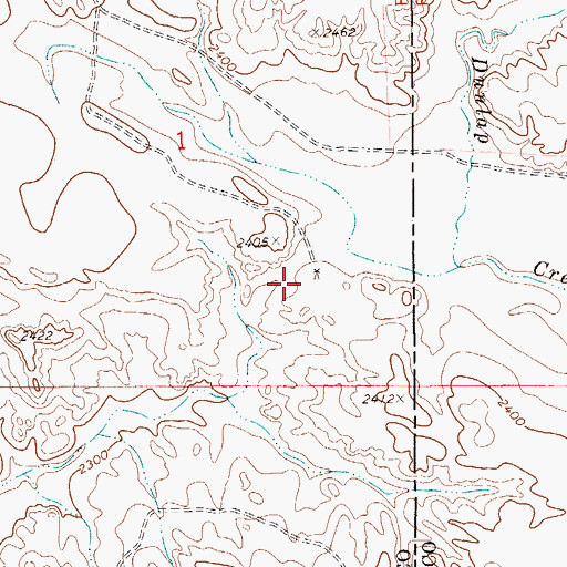 Topographic Map of 20N56E01DBCC01 Well, MT