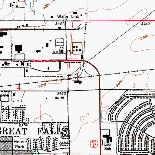 Topographic Map of 20N04E03BCCB01 Well, MT