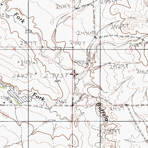 Topographic Map of 20N49E03CBCC01 Well, MT