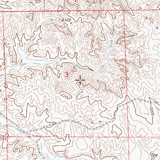 Topographic Map of 20N59E03DBA_01 Well, MT