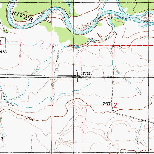 Topographic Map of 20N01W02B___01 Well, MT