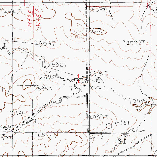 Topographic Map of 20N48E06CAAC01 Well, MT